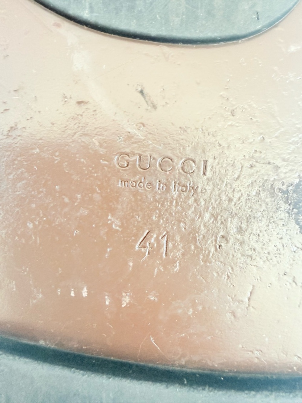 Gucci Brown leather Kika Web thong sandals Interlocking GG EU - Picture 9 of 9